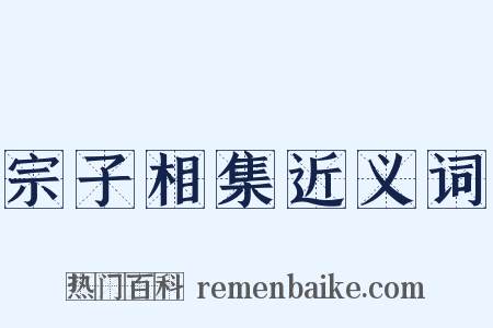 宗子相集近义词是什么意思的图片